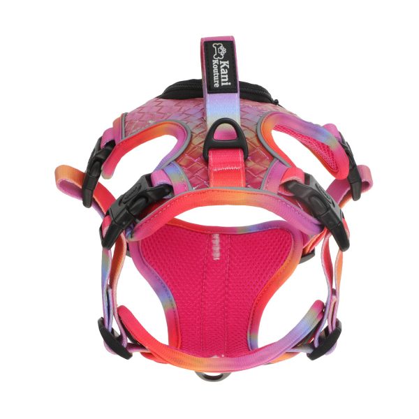 High Quality Colorful Double layer Front Lead Reflective Dog Harness