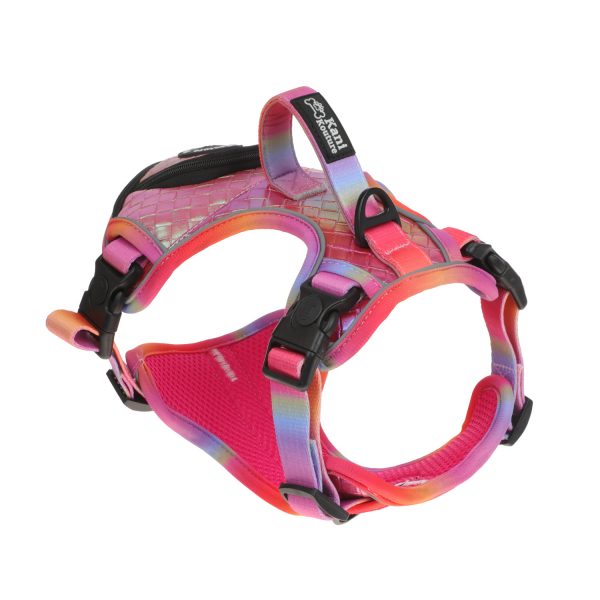 High Quality Colorful Double layer Front Lead Reflective Dog Harness