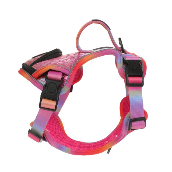 High Quality Colorful Double layer Front Lead Reflective Dog Harness
