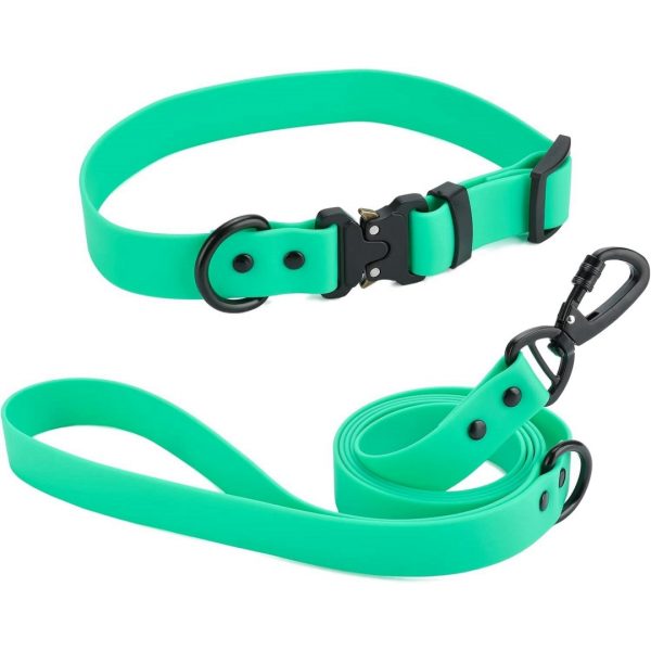 Pvc waterproof dog leash and collar set