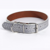 Fashion Stripe PU Leather Dog Collar