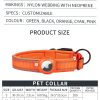 Custom Air tag dog collar with reflective stripe leather pocket for tag tracker Apple connecting pet collar