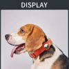 Custom Air tag dog collar with reflective stripe leather pocket for tag tracker Apple connecting pet collar